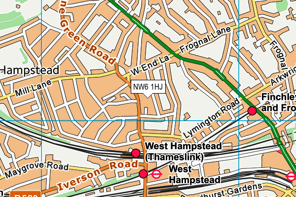 NW6 1HJ map - OS VectorMap District (Ordnance Survey) NW6 1HJ map - OS VectorMap District (Ordnance Survey)