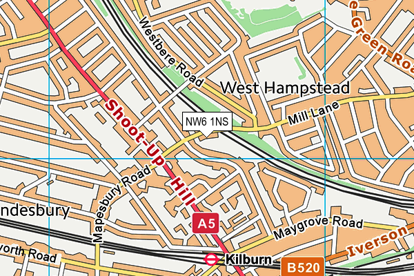 NW6 1NS map - OS VectorMap District (Ordnance Survey) NW6 1NS map - OS VectorMap District (Ordnance Survey)