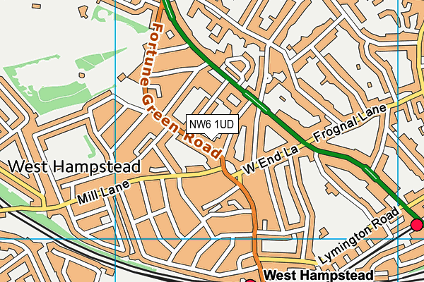 NW6 1UD map - OS VectorMap District (Ordnance Survey) NW6 1UD map - OS VectorMap District (Ordnance Survey)