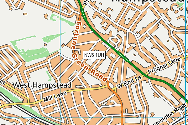 NW6 1UH map - OS VectorMap District (Ordnance Survey) NW6 1UH map - OS VectorMap District (Ordnance Survey)
