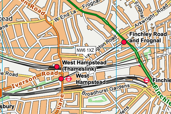 NW6 1XZ map - OS VectorMap District (Ordnance Survey) NW6 1XZ map - OS VectorMap District (Ordnance Survey)
