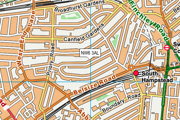 NW6 3AL map - OS VectorMap District (Ordnance Survey) NW6 3AL map - OS VectorMap District (Ordnance Survey)