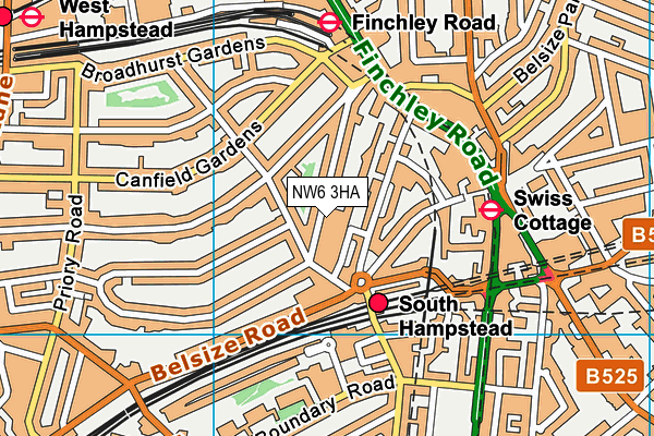 NW6 3HA map - OS VectorMap District (Ordnance Survey) NW6 3HA map - OS VectorMap District (Ordnance Survey)
