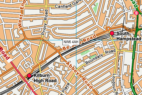 NW6 4AH map - OS VectorMap District (Ordnance Survey) NW6 4AH map - OS VectorMap District (Ordnance Survey)