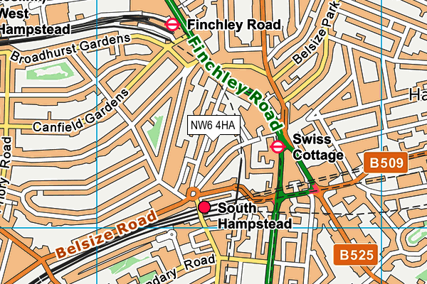 NW6 4HA map - OS VectorMap District (Ordnance Survey) NW6 4HA map - OS VectorMap District (Ordnance Survey)