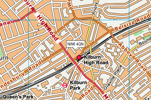 NW6 4QN map - OS VectorMap District (Ordnance Survey) NW6 4QN map - OS VectorMap District (Ordnance Survey)