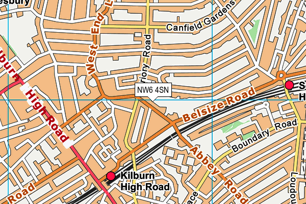 NW6 4SN map - OS VectorMap District (Ordnance Survey) NW6 4SN map - OS VectorMap District (Ordnance Survey)