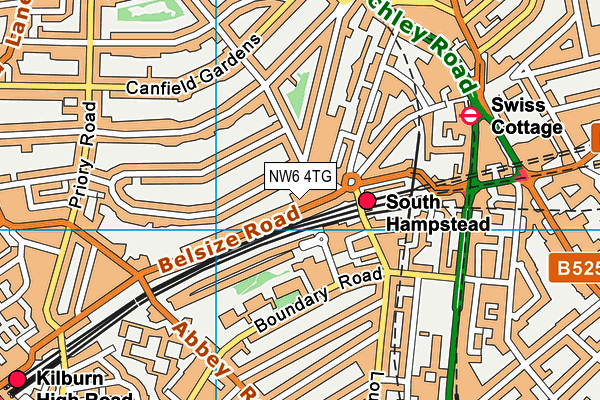 NW6 4TG map - OS VectorMap District (Ordnance Survey) NW6 4TG map - OS VectorMap District (Ordnance Survey)