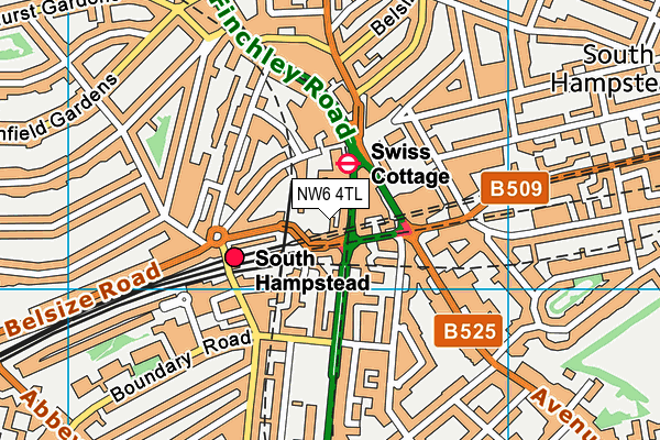 NW6 4TL map - OS VectorMap District (Ordnance Survey)