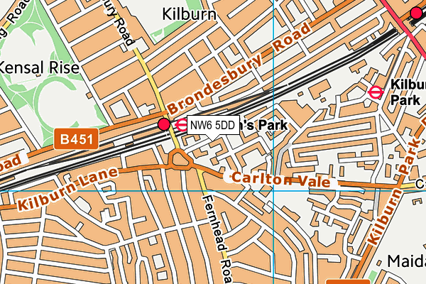 NW6 5DD map - OS VectorMap District (Ordnance Survey) NW6 5DD map - OS VectorMap District (Ordnance Survey)