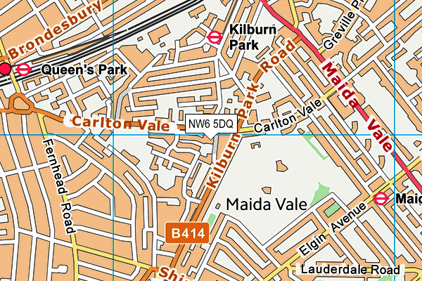 NW6 5DQ map - OS VectorMap District (Ordnance Survey) NW6 5DQ map - OS VectorMap District (Ordnance Survey)