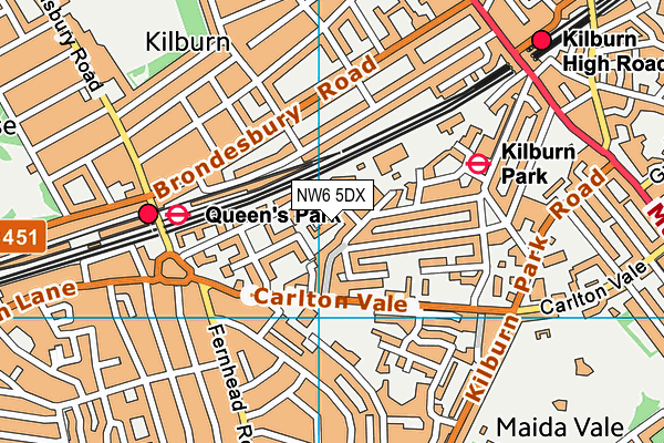 NW6 5DX map - OS VectorMap District (Ordnance Survey) NW6 5DX map - OS VectorMap District (Ordnance Survey)