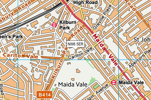 NW6 5ER map - OS VectorMap District (Ordnance Survey) NW6 5ER map - OS VectorMap District (Ordnance Survey)