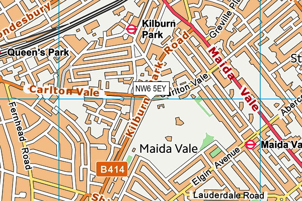 NW6 5EY map - OS VectorMap District (Ordnance Survey) NW6 5EY map - OS VectorMap District (Ordnance Survey)