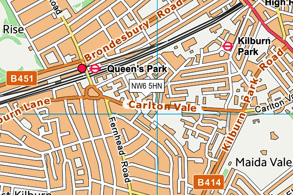 NW6 5HN map - OS VectorMap District (Ordnance Survey) NW6 5HN map - OS VectorMap District (Ordnance Survey)