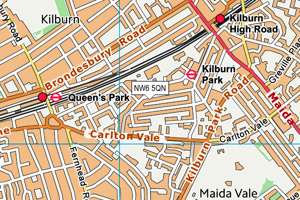 NW6 5QN map - OS VectorMap District (Ordnance Survey) NW6 5QN map - OS VectorMap District (Ordnance Survey)