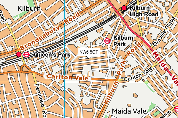 NW6 5QT map - OS VectorMap District (Ordnance Survey) NW6 5QT map - OS VectorMap District (Ordnance Survey)