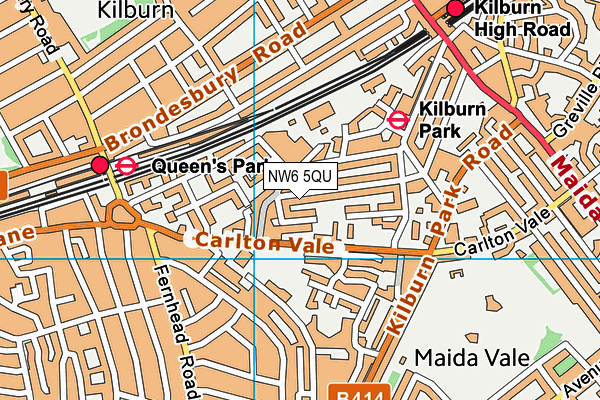 NW6 5QU map - OS VectorMap District (Ordnance Survey) NW6 5QU map - OS VectorMap District (Ordnance Survey)