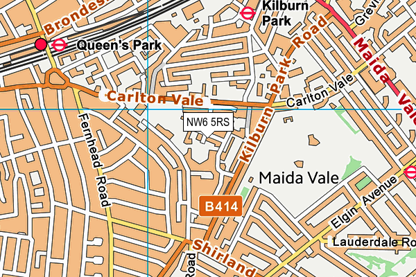 NW6 5RS map - OS VectorMap District (Ordnance Survey) NW6 5RS map - OS VectorMap District (Ordnance Survey)