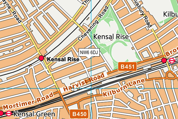 NW6 6DJ map - OS VectorMap District (Ordnance Survey) NW6 6DJ map - OS VectorMap District (Ordnance Survey)