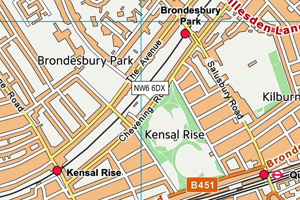 NW6 6DX map - OS VectorMap District (Ordnance Survey) NW6 6DX map - OS VectorMap District (Ordnance Survey)