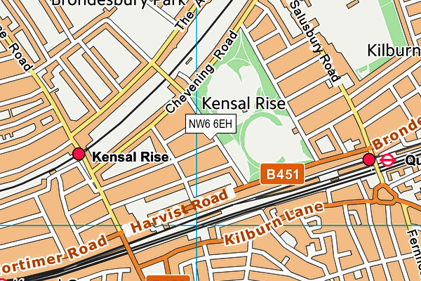 NW6 6EH map - OS VectorMap District (Ordnance Survey) NW6 6EH map - OS VectorMap District (Ordnance Survey)