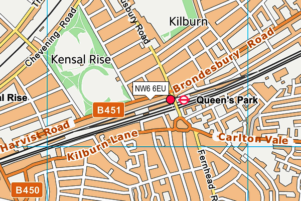 NW6 6EU map - OS VectorMap District (Ordnance Survey)