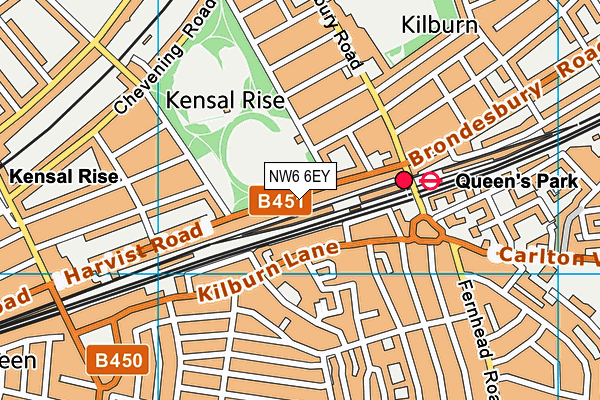 NW6 6EY map - OS VectorMap District (Ordnance Survey) NW6 6EY map - OS VectorMap District (Ordnance Survey)