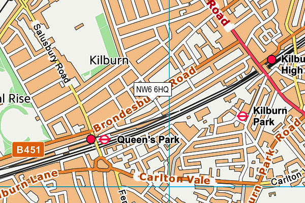 NW6 6HQ map - OS VectorMap District (Ordnance Survey) NW6 6HQ map - OS VectorMap District (Ordnance Survey)