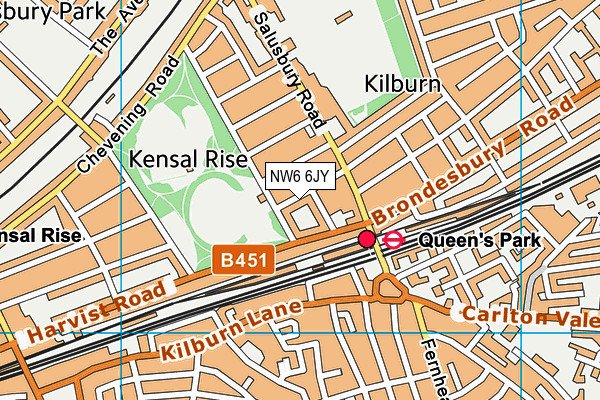 NW6 6JY map - OS VectorMap District (Ordnance Survey) NW6 6JY map - OS VectorMap District (Ordnance Survey)