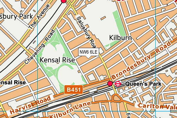 NW6 6LE map - OS VectorMap District (Ordnance Survey)