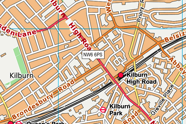 NW6 6PS map - OS VectorMap District (Ordnance Survey) NW6 6PS map - OS VectorMap District (Ordnance Survey)