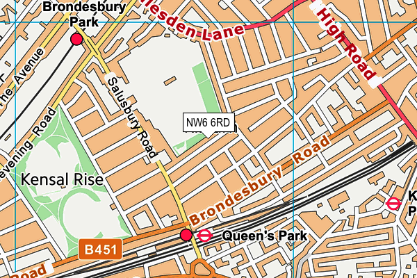 NW6 6RD map - OS VectorMap District (Ordnance Survey) NW6 6RD map - OS VectorMap District (Ordnance Survey)