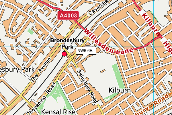 NW6 6RJ map - OS VectorMap District (Ordnance Survey) NW6 6RJ map - OS VectorMap District (Ordnance Survey)