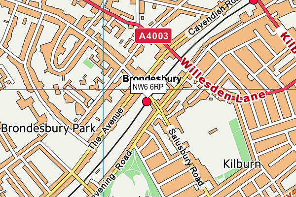 NW6 6RP map - OS VectorMap District (Ordnance Survey) NW6 6RP map - OS VectorMap District (Ordnance Survey)