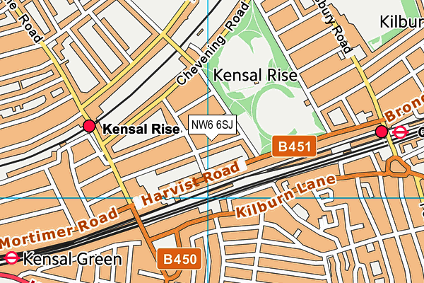 NW6 6SJ map - OS VectorMap District (Ordnance Survey) NW6 6SJ map - OS VectorMap District (Ordnance Survey)