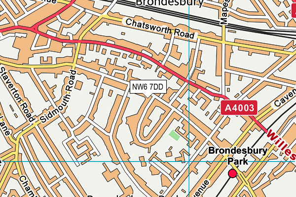 NW6 7DD map - OS VectorMap District (Ordnance Survey) NW6 7DD map - OS VectorMap District (Ordnance Survey)