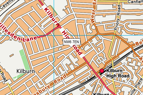 NW6 7EN map - OS VectorMap District (Ordnance Survey) NW6 7EN map - OS VectorMap District (Ordnance Survey)