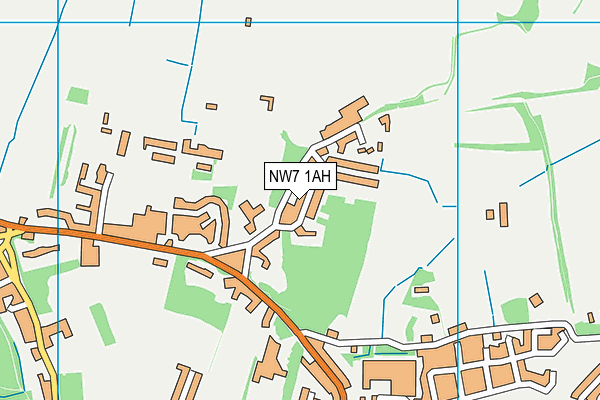 NW7 1AH map - OS VectorMap District (Ordnance Survey) NW7 1AH map - OS VectorMap District (Ordnance Survey)
