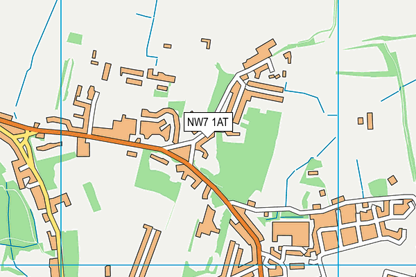 NW7 1AT map - OS VectorMap District (Ordnance Survey) NW7 1AT map - OS VectorMap District (Ordnance Survey)