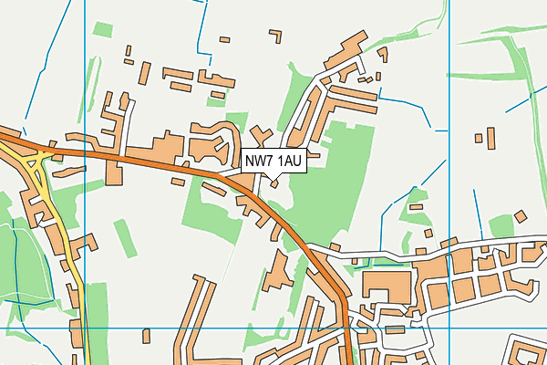 NW7 1AU map - OS VectorMap District (Ordnance Survey) NW7 1AU map - OS VectorMap District (Ordnance Survey)