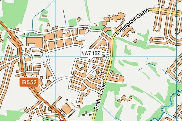 NW7 1BZ map - OS VectorMap District (Ordnance Survey) NW7 1BZ map - OS VectorMap District (Ordnance Survey)