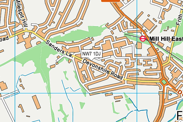 NW7 1DJ map - OS VectorMap District (Ordnance Survey) NW7 1DJ map - OS VectorMap District (Ordnance Survey)