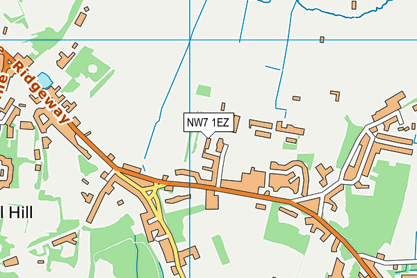 NW7 1EZ map - OS VectorMap District (Ordnance Survey) NW7 1EZ map - OS VectorMap District (Ordnance Survey)