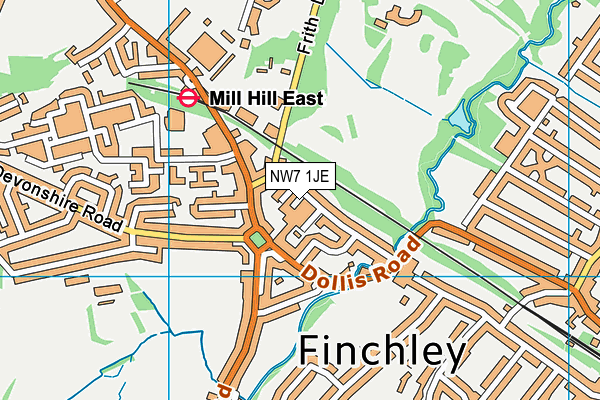NW7 1JE map - OS VectorMap District (Ordnance Survey) NW7 1JE map - OS VectorMap District (Ordnance Survey)