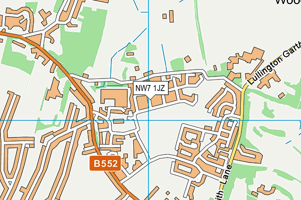 NW7 1JZ map - OS VectorMap District (Ordnance Survey) NW7 1JZ map - OS VectorMap District (Ordnance Survey)