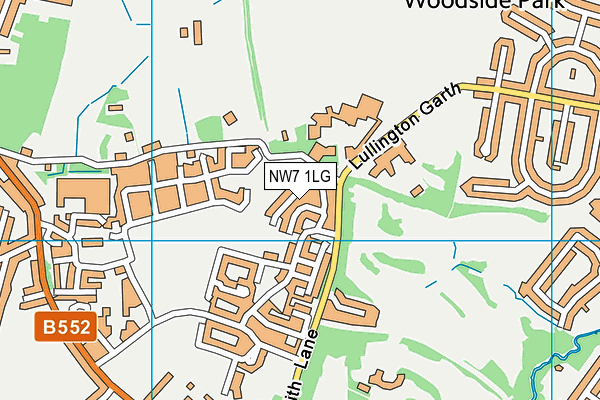 NW7 1LG map - OS VectorMap District (Ordnance Survey) NW7 1LG map - OS VectorMap District (Ordnance Survey)