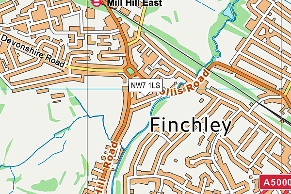 NW7 1LS map - OS VectorMap District (Ordnance Survey) NW7 1LS map - OS VectorMap District (Ordnance Survey)