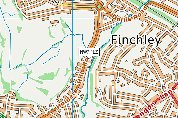 NW7 1LZ map - OS VectorMap District (Ordnance Survey) NW7 1LZ map - OS VectorMap District (Ordnance Survey)
