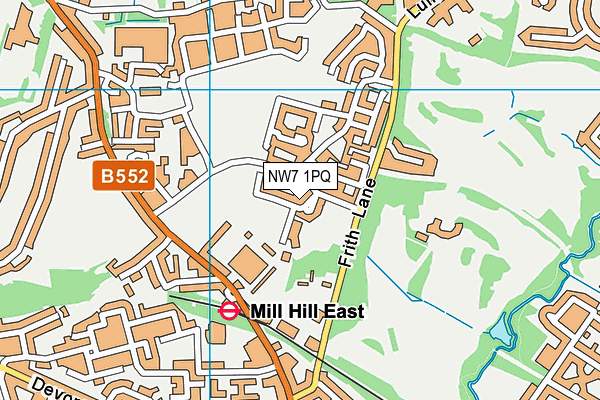 NW7 1PQ map - OS VectorMap District (Ordnance Survey) NW7 1PQ map - OS VectorMap District (Ordnance Survey)
